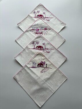 Vintage Hand Embroidered Napkins